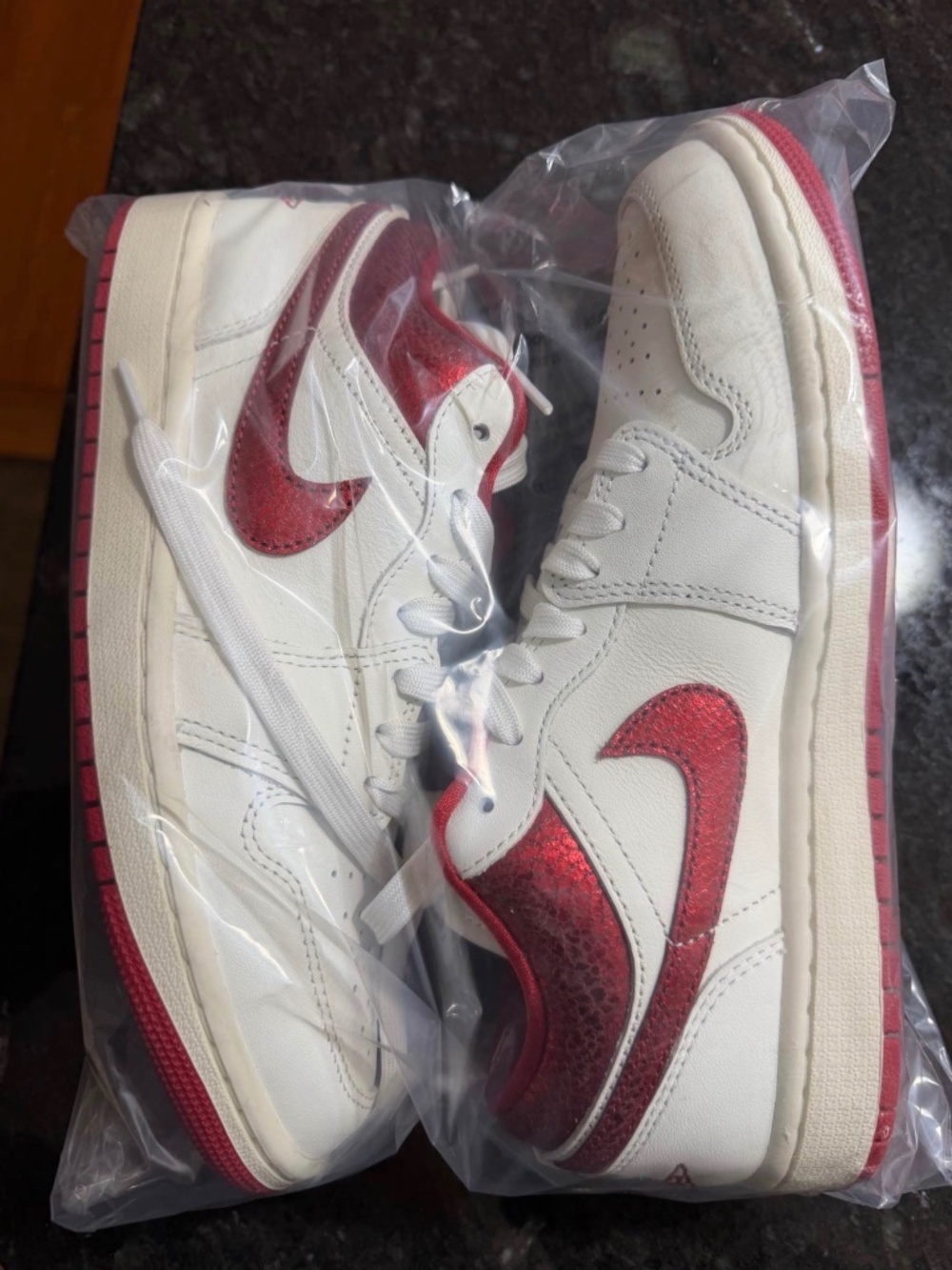 Nike Air Jordan 1 Low White Metallic Red